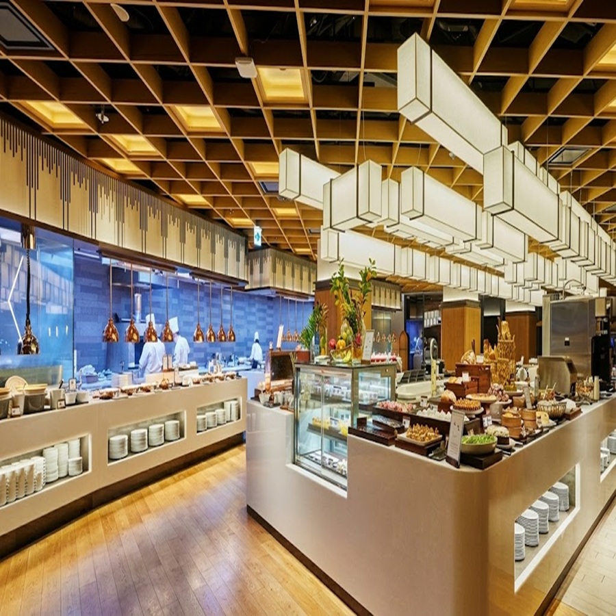 Fresh morning breakfast buffet dining at Woody Plate in ANTO Resort Seoul featuring live cooking stations and artisanal pastries